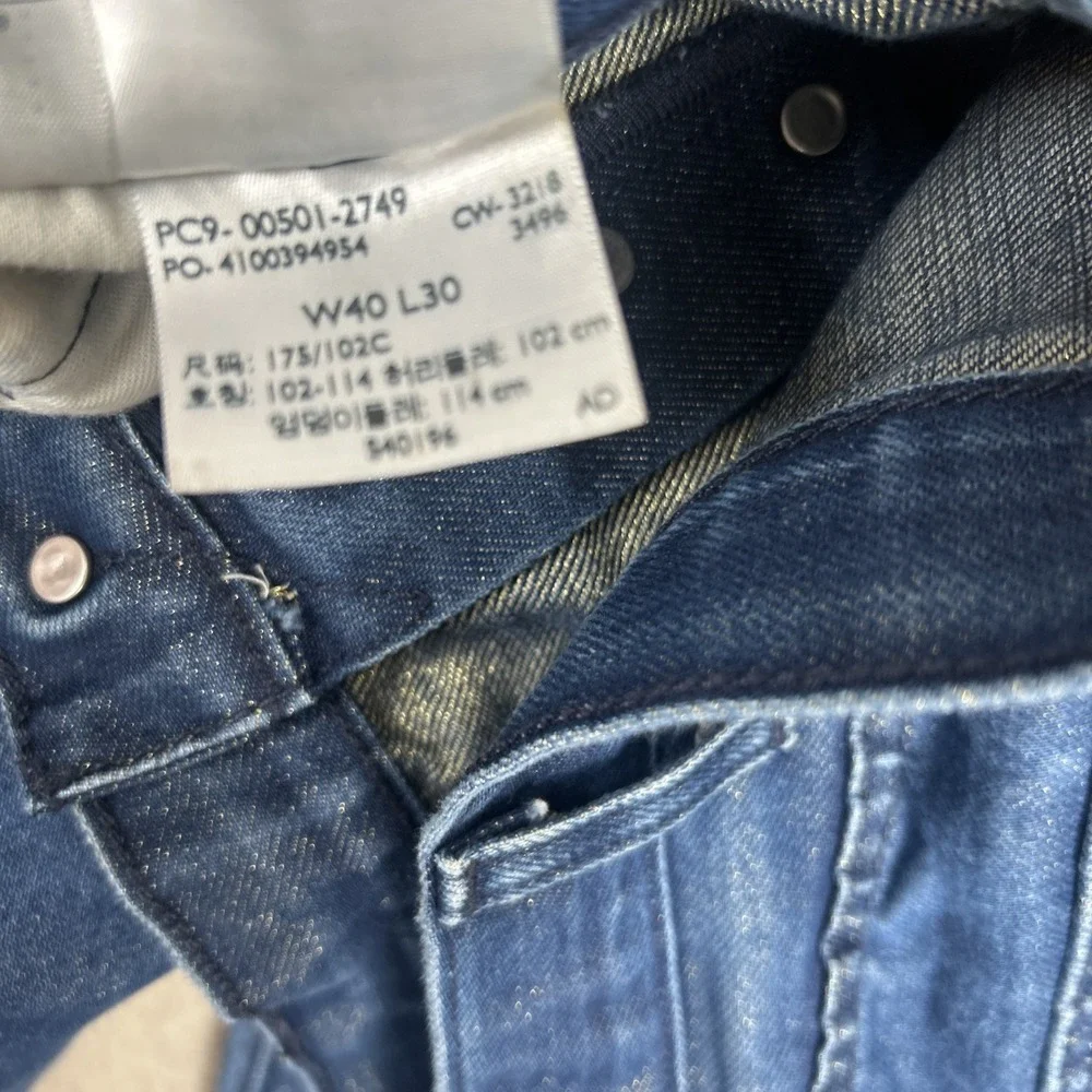 Levi's 501 Original Fit Button Fly‎ Dark Wash Jeans Men's 40x30 Blue